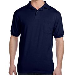 Hanes EcoSmart Embroidered Jersey Pocket Polo