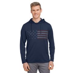 Puma Golf Men's Volition Striped Hooded Pullover - Screen Printed