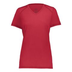 Augusta Sportswear - Womens Super Soft-Spun Poly V-Neck T-Shirt - Screen Printed