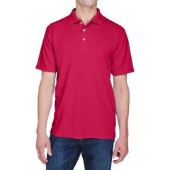 UltraClub Men's Cool & Dry Stain-Release Performance Embroidered Polo