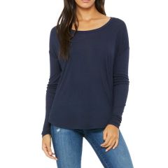 Bella + Canvas Ladies Flowy Long-Sleeve T-Shirt with 2x1 Sleeves