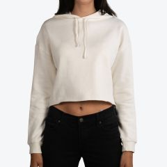 Independent Trading Co Womens Lightweight Cropped Hooded Sweatshirt