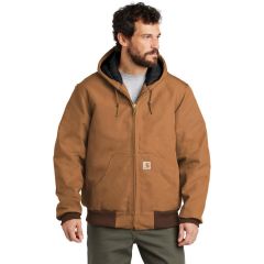 Carhartt Tall Quilted-Flannel-Lined Duck Active Jac - Embroidered