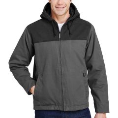 Dri Duck Embroidered Mens 12 oz 100% Cotton Canvas Hooded Terrain Jacket