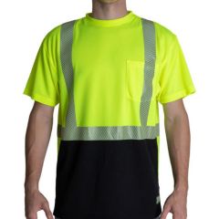Berne Unisex Hi-Vis Class 2 Color Blocked Pocket T-Shirt