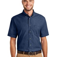 Port & Company® - Short Sleeve Value Denim Shirt - Embroidered