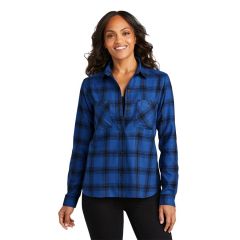 Port Authority Ladies Plaid Flannel Shirt - Embroidered
