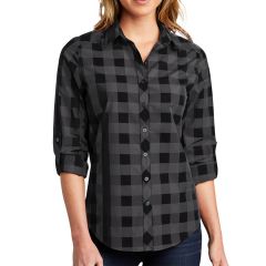 Port Authority Embroidered Ladies Everyday Plaid Shirt