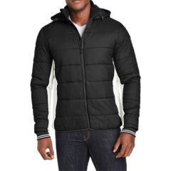 Nautica Men's Nautical Mile Embroidered Puffer Packable Jacket