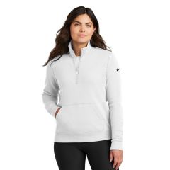 Nike Ladies Club Fleece Sleeve Swoosh 1/2-Zip - Embroidered