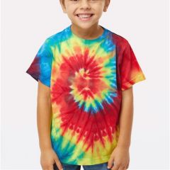 Dyenomite - Toddler Spiral Tie-Dyed T-Shirt - 330MS - Screen Printed