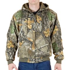 Berne Men's Tall Highland Washed Cotton Duck Hooded Jacket - Embroidered