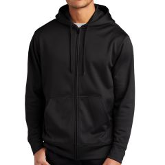 Sport-Tek Sport-Wick Embroidered Fleece Full-Zip Hooded Jacket