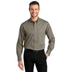 Port Authority Tall Long Sleeve Twill Shirt - Embroidered