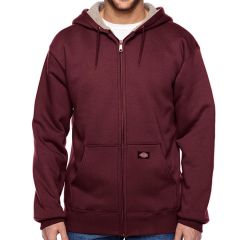 Dickies Embroidered Mens 450 Gram Sherpa-Lined Fleece Hooded Jacket