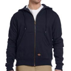 Dickies Embroidered Mens 470 Gram Thermal-Lined Fleece Hooded Jacket