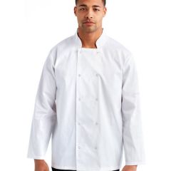 Artisan Collection by Reprime Unisex Studded Front Long-Sleeve Chef's Jacket - Embroidered