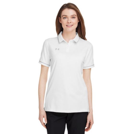 Custom Printed Under Armour Ladies Tipped Teams Performance Polo Embroidered Big City Sportswear