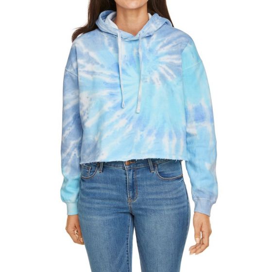 Custom Tie-Dye Ladies' Cropped Hooded Sweatshirt | Design Online
