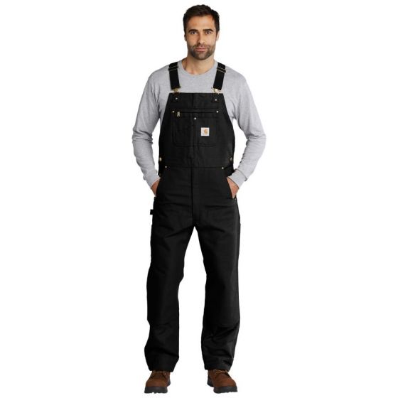 Carhartt Bib Overall ブラック 32 x 32 Carhartt Men's 40 in. x 32 in. Black Cotton Midweight Bib