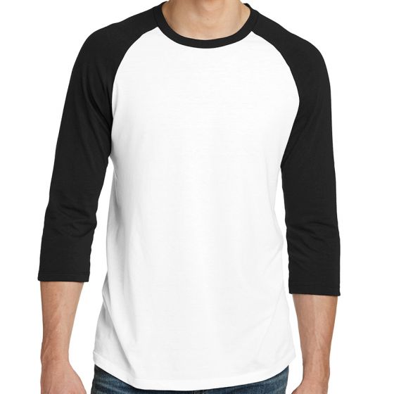 Add Your Custom Text Custom Front 3/4-Sleeve Raglan Baseball T-Shirt Unisex, Youth/Adult 