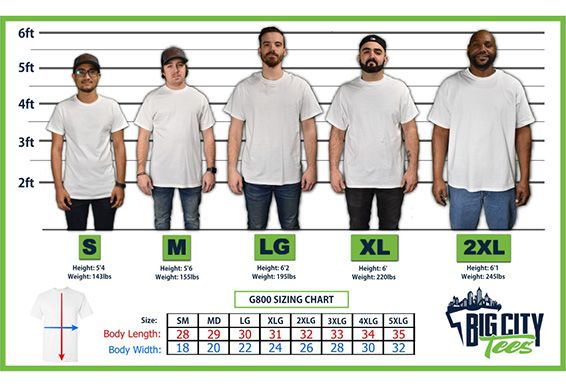 gildan dryblend size chart