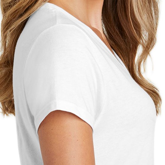 Custom Port & Company Ladies Fan Favorite CVC V-Neck Tee