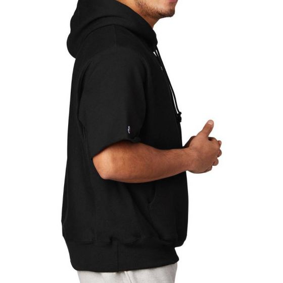 Custom Champion Reverse Weave Short Sleeve Hooded Sweatshirt