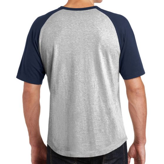 ★ codegraphy★ Raglan color block track short sleeve t-shi Custom Sport-Tek Short Sleeve Colorblock Raglan T-shirt