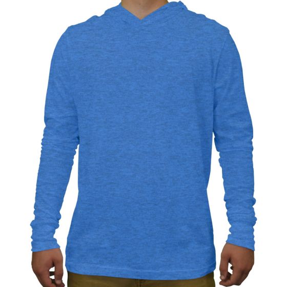 Custom Bella Canvas Jersey Long Sleeve Hooded T-Shirt Design