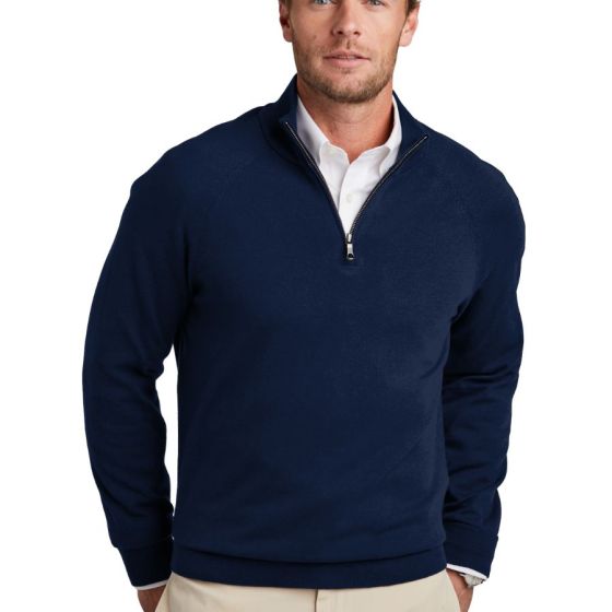 Custom Brooks Brothers Cotton Stretch 1/4-Zip Sweater -燛