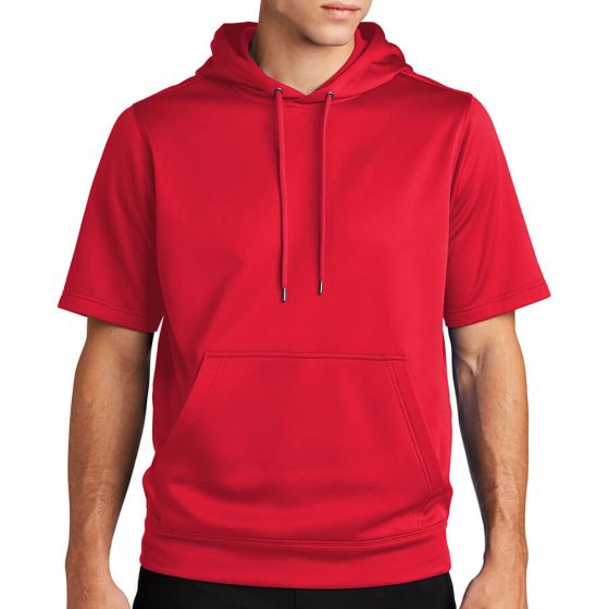 Custom Sport Tek Sport Wick Fleece Short Sleeve Hooded Pullover