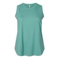 LAT - Womens Curvy Relaxed Fine Jersey Tank - Screen Printed
