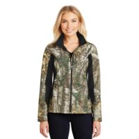 Port Authority Ladies Camouflage Colorblock Soft Shell Jacket