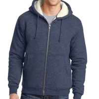 CornerStone Embroidered Heavyweight Sherpa-Lined Hooded Fleece Jacket