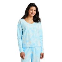 Port & Company Ladies Beach Wash Cloud Tie-Dye V-Neck Sweatshirt - Screen Printed