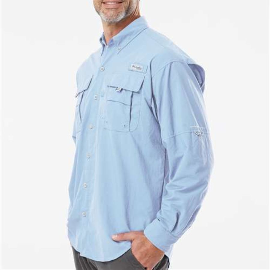 Columbia Men's Bahama II PFG Long Sleeve Fishing Shirt - UPF 30 Sun Protection, Quick Dry