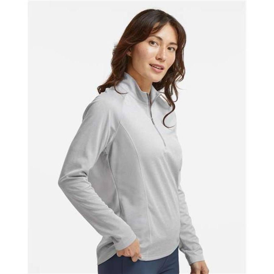 Custom Printed Adidas - Women's Space Dyed Quarter-Zip Pullover