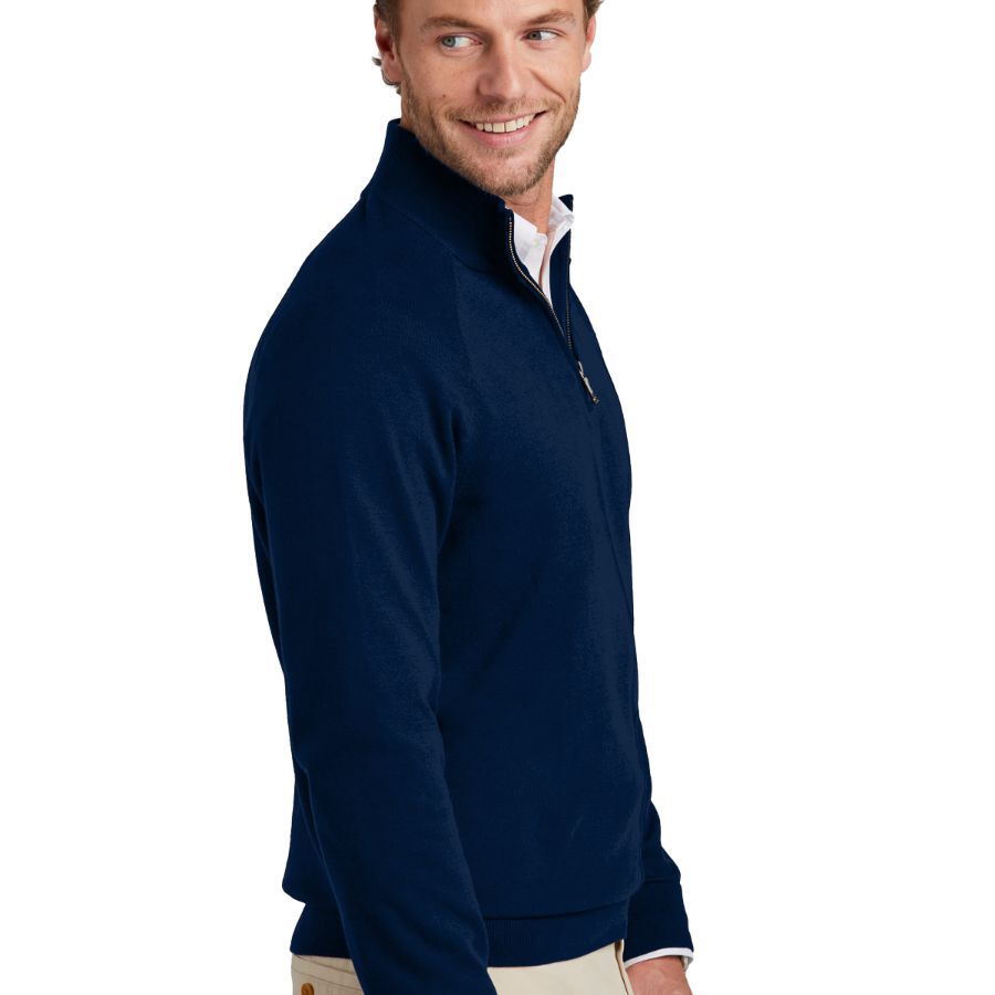 Custom Brooks Brothers Cotton Stretch 1/4-Zip Sweater -燛
