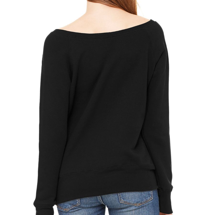 Custom BELLA+CANVAS Women Sponge Fleece Wide-Neck Sweatshirt