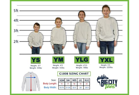 Custom Gildan Youth Heavy Blend Crewneck Sweatshirt Design Online