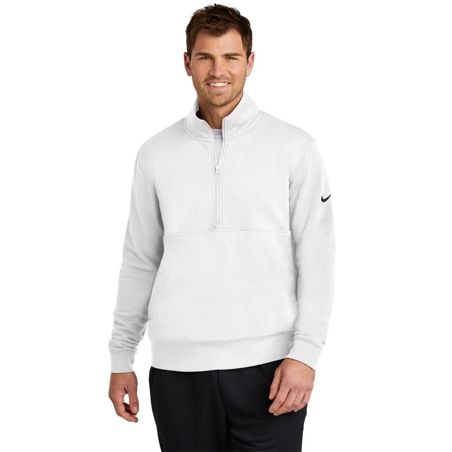 Custom Printed Nike Club Fleece Sleeve Swoosh 1/2-Zip
