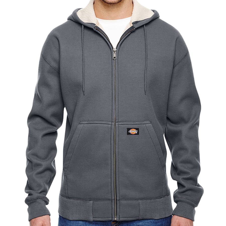 Custom Dickies Mens 450 Gram Sherpa-Lined Fleece Hooded Jacket